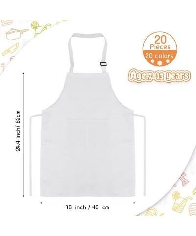 40 Pcs Kids Apron Chef Hat Set Boys Girls Aprons Chef Apron Hats Bulk for Cooking Painting Children's Bib Apron 7-13 Years $8...