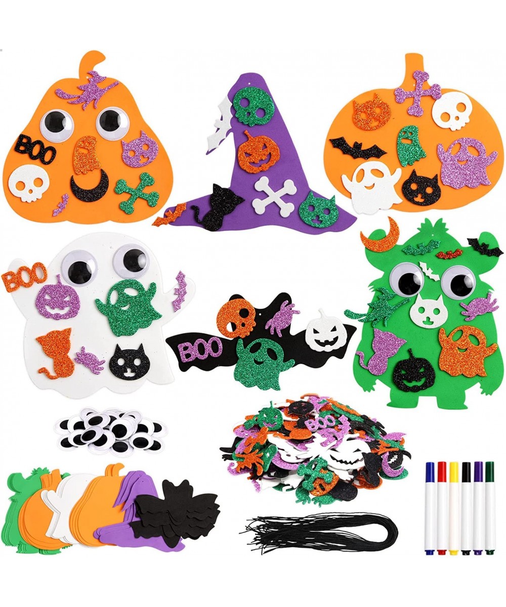 Halloween Foam Craft Kits for Kids Pumpkin Monster Stickers for Party Favor Supplies 36 Sets $18.87 Kids' Stickers