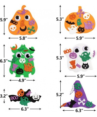 Halloween Foam Craft Kits for Kids Pumpkin Monster Stickers for Party Favor Supplies 36 Sets $18.87 Kids' Stickers