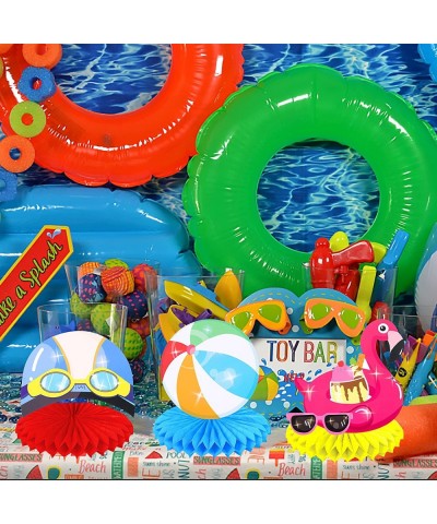 Pool Party Honeycomb Centerpieces 10pcs Summer Pool Pary Table Decorations Beach Pool Theme Table Centerpieces for Summer Tim...