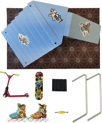 Fingerboard Ramps Ramp Skate Park Kit Bigger Finger Skateboard Ramps Contain Skateboards Ramps Scooters Skates Teen Girl Gift...