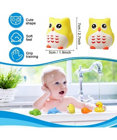 16 Pcs Bath Toys Light up Floating Rubber Animal Toys Set Bathtub Toys Light up Pool Toys for Girls Boys Bathroom Bath Shower...