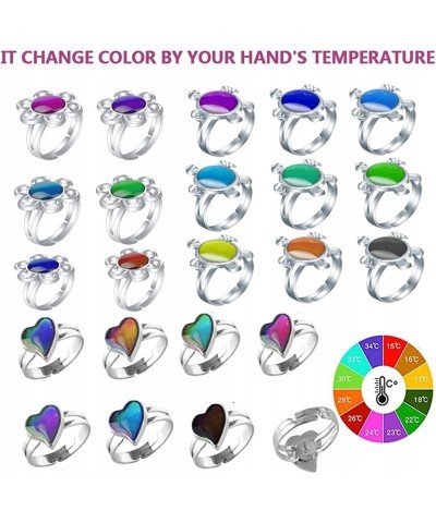 16 Pieces Mood Rings Eye Turtle Change Color Emotion Feeling Finger Mood Ring $25.79 Kids' Dress-Up Accessories