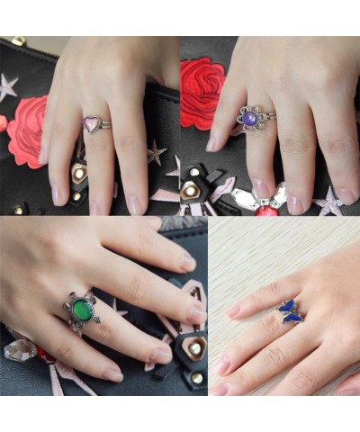 16 Pieces Mood Rings Eye Turtle Change Color Emotion Feeling Finger Mood Ring $25.79 Kids' Dress-Up Accessories