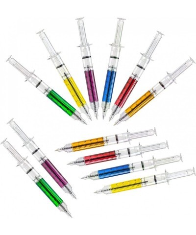 Syringe Pens - 36 Pcs 3 Colors Retractable Fun Nurse Pens Novelty Medical Ballpoint Pens Gifts for Nurses Nurse Doctor Preten...