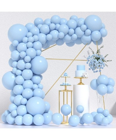 Pastel Blue Balloons 95 pcs Light Blue Balloons Garland Arch Kit 18/12/10/5 Inch Baby Blue Balloons Different Sizes Latex Par...