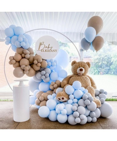 Pastel Blue Balloons 95 pcs Light Blue Balloons Garland Arch Kit 18/12/10/5 Inch Baby Blue Balloons Different Sizes Latex Par...