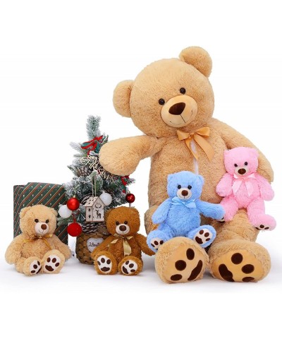 41Inches Brown Giant Teddy Bear with 4 Baby Bears Inside Its Zipper Belly Big Stuffed Animal Plush Soft Bear Gifts for Kids o...