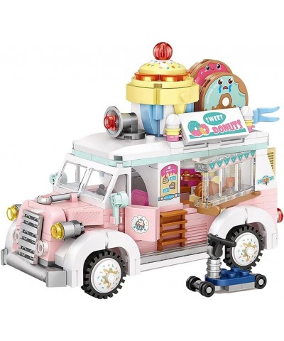 Desserts Truck Building Toys Mini Friends City Food Car Building Blocks Creative Building Construction Toys Sets for Girl 8-1...