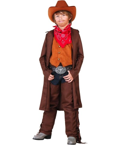 Western Cowboy Costume for Kids Boys Cowboy Hat Vest Chaps Belt Buckle Bandana $64.73 Kids' Costumes