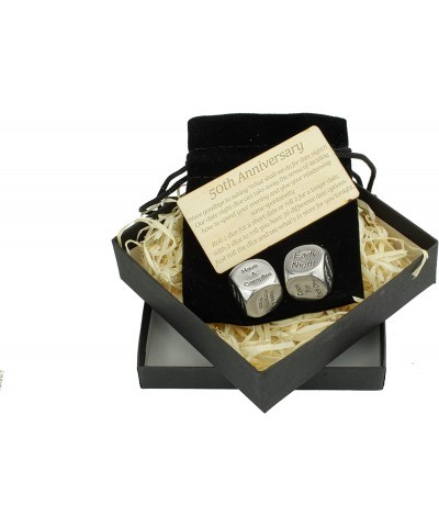 50 Year Anniversary Metal Date Night Dice - Create a Unique 50th Anniversary Date Night $30.28 Game Accessories