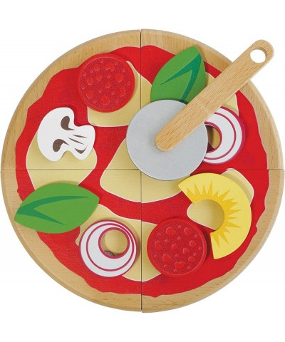 Childrens Wood Pretend Play Food | Wooden Honeybake Pizza Pretend Food Toy Playset | Toy Kitchen Accessories Play Food Role P...