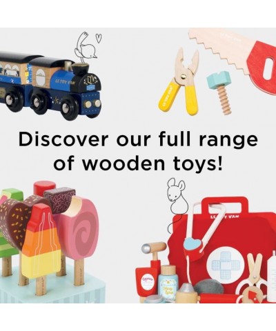 Childrens Wood Pretend Play Food | Wooden Honeybake Pizza Pretend Food Toy Playset | Toy Kitchen Accessories Play Food Role P...