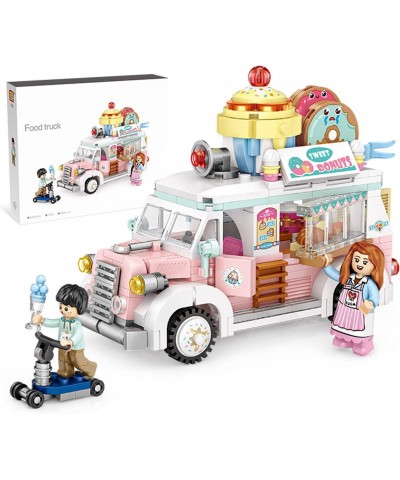 Desserts Truck Building Toys Mini Friends City Food Car Building Blocks Creative Building Construction Toys Sets for Girl 8-1...