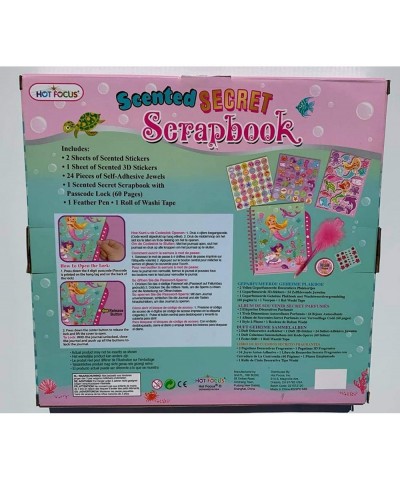 Mermaid Gifts for Girls - Scrapbook Craft Kit for Kids 5 to 10 Years Old - Hardback Secret Set with Passcode Lock to Keep Her...