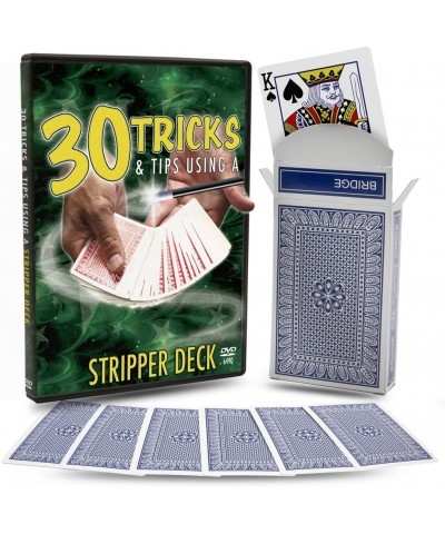 30 Tricks & Tips with a Stripper Deck DVD Includes Special Tapered Deck $22.10 Magic Kits & Accessories