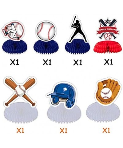 7Pack Baseball Honeycomb Centerpieces kids Baseball Theme Party Decoration Supplies $21.42 Kids' Party Centerpieces