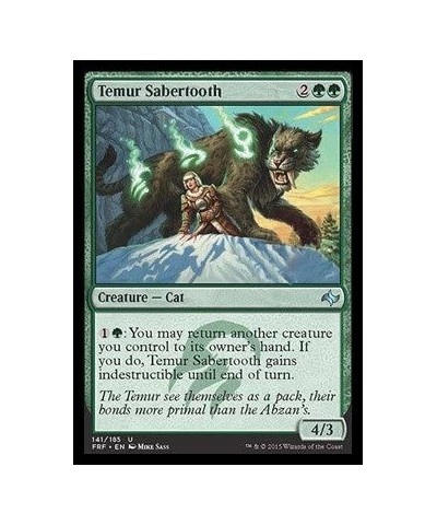 Temur Sabertooth (141/185) - Fate Reforged $11.48 Magic Kits & Accessories