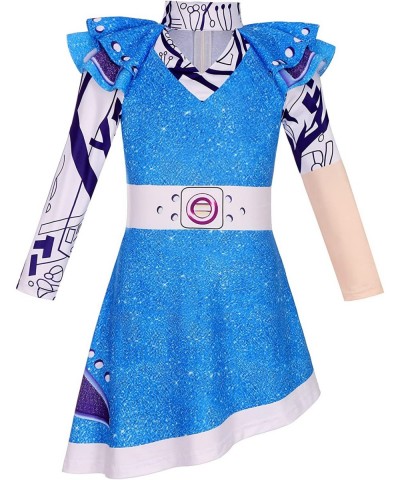 Zombies Alien Costume for Girls Movie Cosplay Dress Up Outfit for Halloween Party 3-12 Years $23.92 Kids' Costumes