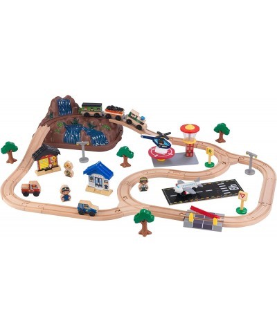 Bucket Top Mountain Train Set with 61 Pieces Magnetic Train Wooden Tracks and Storage Gift for Ages 3+ $75.61 Toy Vehicle Pla...