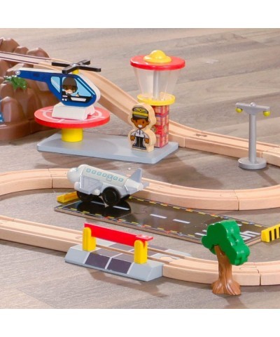 Bucket Top Mountain Train Set with 61 Pieces Magnetic Train Wooden Tracks and Storage Gift for Ages 3+ $75.61 Toy Vehicle Pla...