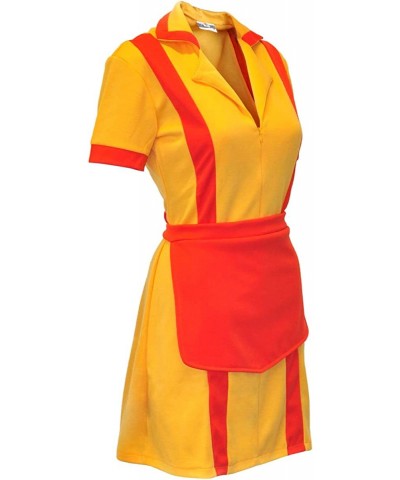 Cosplay Costume for Dinner Uniform with Apron Yellow Orange Girls Dress S-XL (XL) $50.18 Kids' Costumes