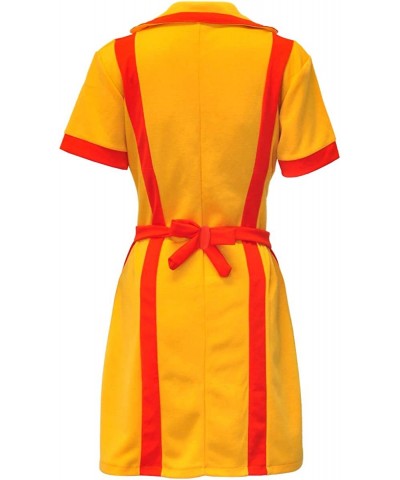 Cosplay Costume for Dinner Uniform with Apron Yellow Orange Girls Dress S-XL (XL) $50.18 Kids' Costumes