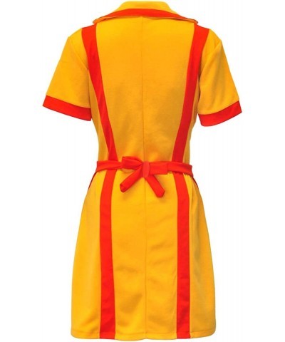 Cosplay Costume for Dinner Uniform with Apron Yellow Orange Girls Dress S-XL (XL) $50.18 Kids' Costumes