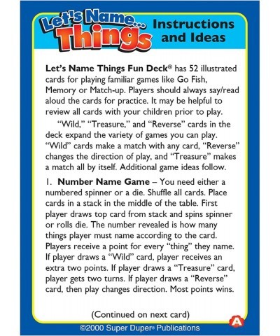 | Let's Name... Things Fun Deck Flash Cards | Educational Learning Resource for Children $28.23 Electronic Learning & Educati...