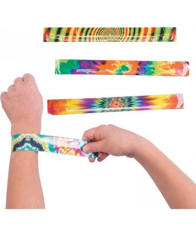 Psychedelic Slap Bracelet - 12 pieces - tye die party decorations $17.12 Kids' Dress-Up Accessories