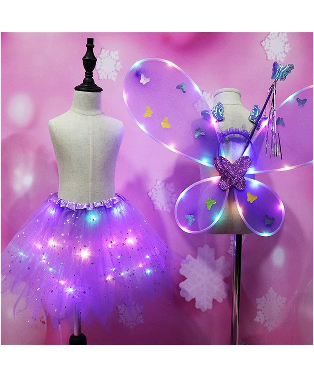 Girls Led Light up Angel Wings Kids Butterfly Wings Costume 4Pcs Sets $49.05 Kids' Costumes