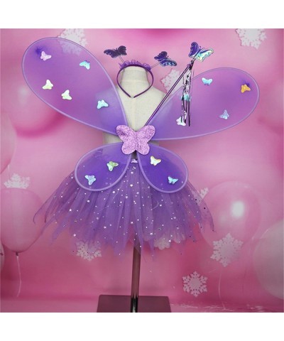 Girls Led Light up Angel Wings Kids Butterfly Wings Costume 4Pcs Sets $49.05 Kids' Costumes