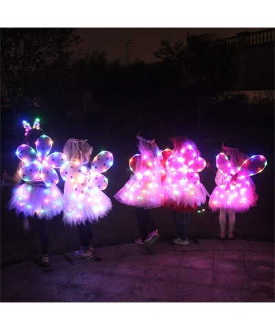 Girls Led Light up Angel Wings Kids Butterfly Wings Costume 4Pcs Sets $49.05 Kids' Costumes