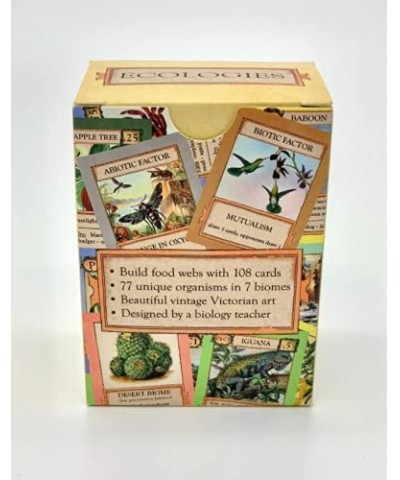 Ecologies Card Game - Gameplay Inspired by Nature - Use Science to Build Food Webs in Seven Unique Biomes - Beautiful Vintage...