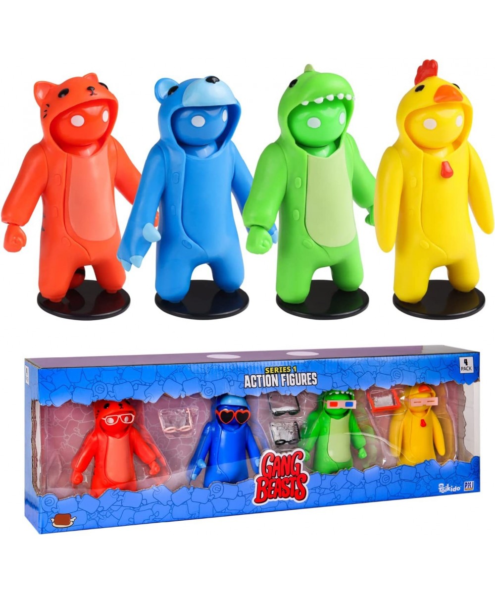 Gang Beasts Action Figures Ultimate Collectors Set – 5 Figures – 6.5 Inches - Video Gamer Toys - Four Characters and Accessor...