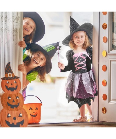 Halloween Witch Costume for 4-7 Years Girls Cute Witch Cosplay Dress Set for Halloween Kids Dress-Up Party $15.91 Kids' Costumes