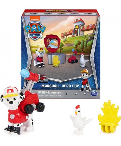 Paw Patrol Big Truck Pups Marshall Action Figure with Clip-on Rescue Drone Command Center Pod and Animal Friend Kids Toys Age...