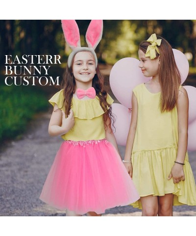 Easter Bunny Costume Kids Gifts Rabbit Decoration with Ear Headband Bowtie Tutu Outfit Set $22.91 Kids' Costumes