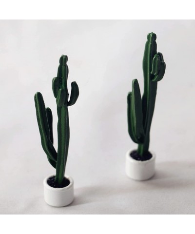 Dollhouse Cactus Collectible Fine Workmanship Mini Cactus 1/12 Dollhouse Garden Accessories Compatible with Micro Landscape $...