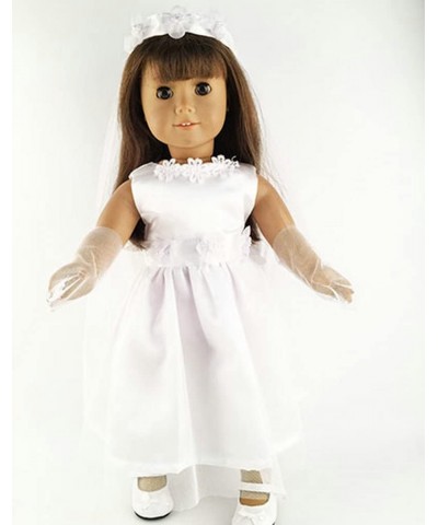 1 Set Quality Handmade 18 Inch Doll White Bride Wedding Dress with Headband for 18 Inch Dolls Party Gown Dress Clothes Outfit...