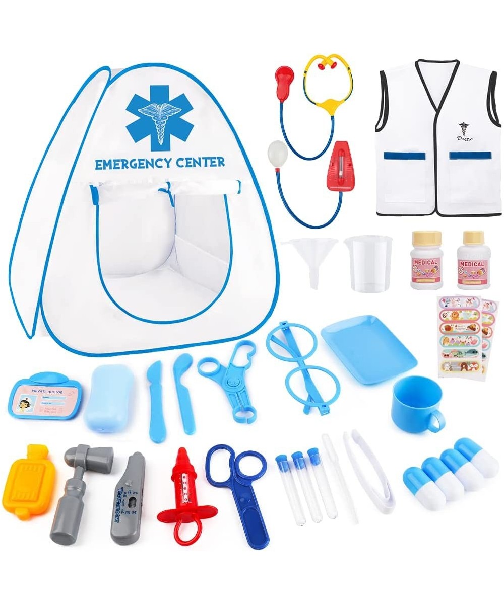 Doctor Kit Toys for Kids 32PCS Pretend Play Doctor Sets Toys with Big Tent & Doctor Dress Up Role Play Educational Toys Birth...