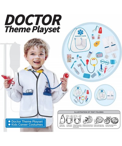 Doctor Kit Toys for Kids 32PCS Pretend Play Doctor Sets Toys with Big Tent & Doctor Dress Up Role Play Educational Toys Birth...