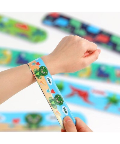 24 Pcs Dinosaur Slap Bracelets for Kids Jurassic Forest World theme Snap Bands Toy Gift Party Favor Supplies for Dino Party B...