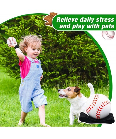 6 Pcs 2.36 Inch Sports Wrist Balls Baseball Ball Wristband Toys Rebound Ball Rubber Baseball Wrist Return Ball on a String fo...