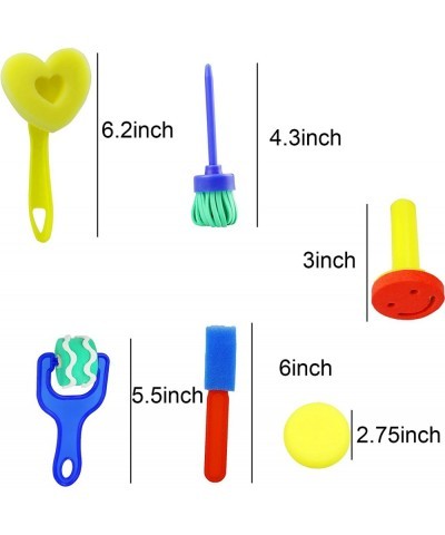 Kids Paint Sponges Set of 29 Kids Toddlers Early Learning Paint Stamps Brushes Foam Art Tool Washable Reusable Sponge Paintin...