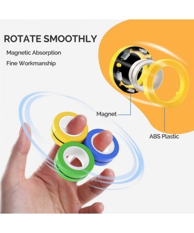 Finger Magnetic Rings Magic Ring Fingertip Toys Decompression Magnetic Game Magic Toy Magnetic Bracelet Durable Unzip Toys fo...