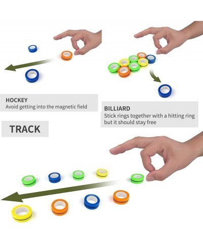 Finger Magnetic Rings Magic Ring Fingertip Toys Decompression Magnetic Game Magic Toy Magnetic Bracelet Durable Unzip Toys fo...