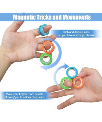 Finger Magnetic Rings Magic Ring Fingertip Toys Decompression Magnetic Game Magic Toy Magnetic Bracelet Durable Unzip Toys fo...