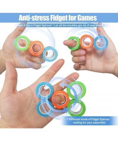 Finger Magnetic Rings Magic Ring Fingertip Toys Decompression Magnetic Game Magic Toy Magnetic Bracelet Durable Unzip Toys fo...