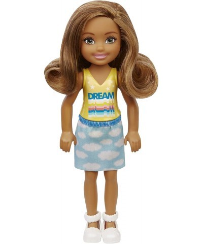 Chelsea Doll (6-inch Brunette) Wearing Skirt with Cloud Print and White Shoes Gift for 3 to 7 Year Olds $15.98 Dolls